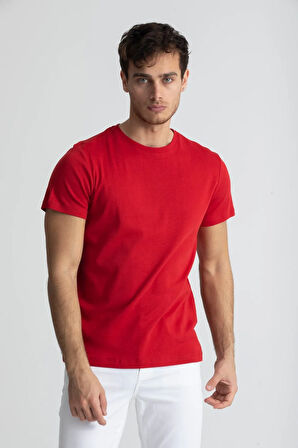 Bisiklet Yaka Basic T-shirt 