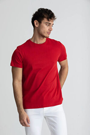 Bisiklet Yaka Basic T-shirt 