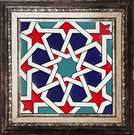 Armada Çini 20x20 Cm SP 88 Kütahya Çinisi Maroc Desenli Çini Pano