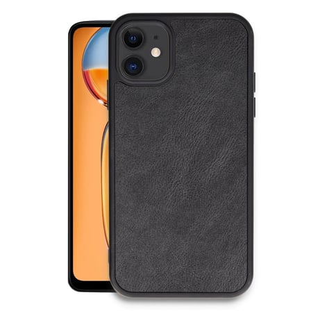 Apple iPhone 11 Kılıf Aras Deri Kapak - Siyah