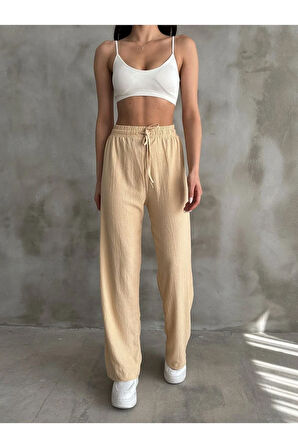 Skyler Beli & Paçası Lastikli Palazzo Pantolon TNS-4381