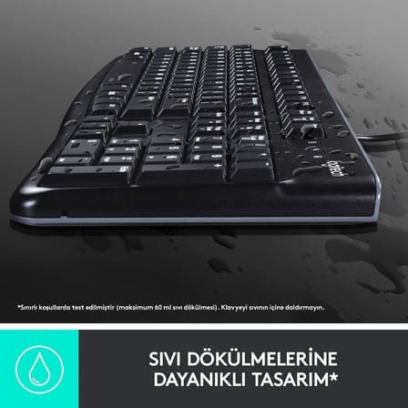 Logitech MK120 Usb Q Siyah Kablolu Klavye + Mouse Set