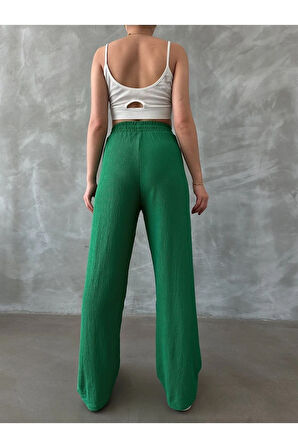 Skyler Beli & Paçası Lastikli Palazzo Pantolon TNS-4381