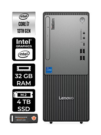 Lenovo ThinkCentre Neo 50T G5 i7 13700 32GB 4TB SSD W11H Masaüstü Bilgisayar & PER4 USB Bellek