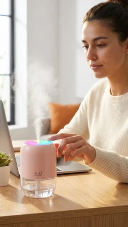 Taşınabilir Mini USB Hava Nemlendirici & Aroma Difüzör - Araç, Ofis ve Bebek Odası İçin Sessiz Buhar Üfleyici