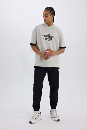 DeFactoFit Kalın Jogger Eşofman Altı NBA Chicago Bulls Standart Fit Cepli Beli Bağcıklı Lastikli Paça D3251AX24WNBK81