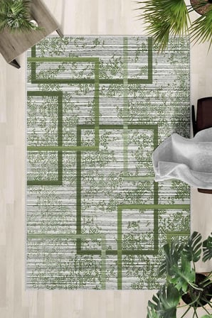 Kaymaz Taban Yıkanabilir Halı – Mutfak, Salon, Yatak Odası için Modern Dijital Baskı Halı (SLNHALI81