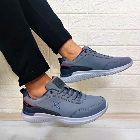 Kinetix Olego Pu Gri Comfort Atom Taban Rahat Spor Ayakkabı