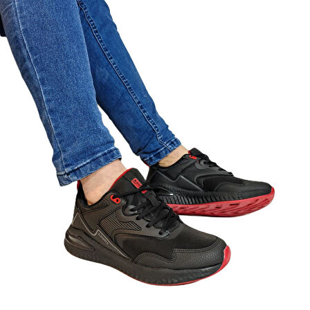 Kinetix Posıttıve Pu Siyah Comfort Fuspetli Kaymaz Spor Ayakkabı