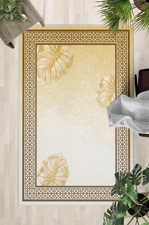 Kaymaz Taban Yıkanabilir Halı – Mutfak, Salon, Yatak Odası için Modern Dijital Baskı Halı (SLNHALI87