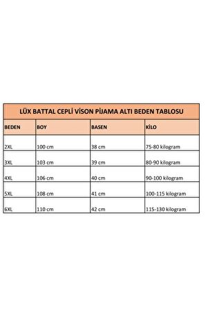Lüx Battal Beden Cepli Viskon Yazlık Pijama Altı ze17