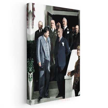 Devlet Erkanı - Merdiven Başında Toplantı Kanvas Tablo