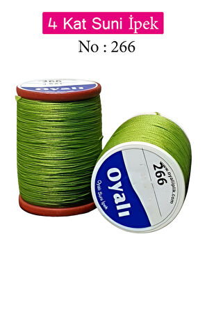 Oyalı 4 Kat Suni İpek İplik İğne Oyası Boncuk İpi Tığ Oyası No:266