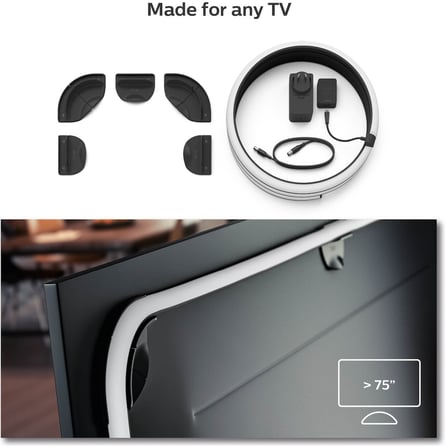 Philips Hue Lightstrip Gradient TV 75" Akıllı LED Şerit Gradient Işık Rengi Pembe 20 W E-27 Duy Tipi