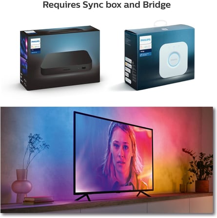 Philips Hue Lightstrip Gradient TV 75" Akıllı LED Şerit Gradient Işık Rengi Pembe 20 W E-27 Duy Tipi