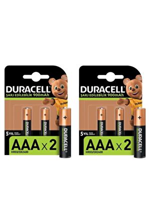 Duracell Şarjlı 2 Li 4 Adet Aaa Ince 900mah Pil