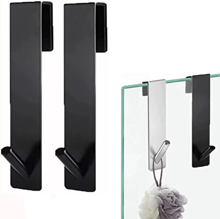 Microcase Sağlam Pleksi Malzemeden Şık Banyo Duşakabin Mutfak VB Alanlar İçin Askılık 2 Adet - ŞEFFAF AL4991