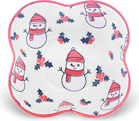 Karaca New Year Yılbaşı Snowman Yonca Çerezlik 10 Cm