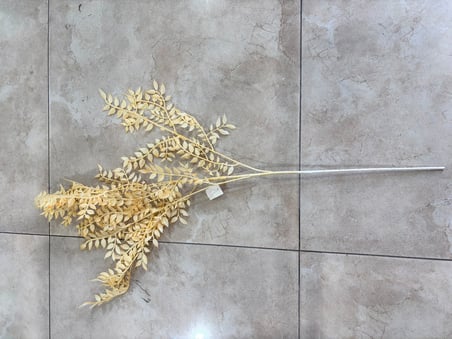 Açık Sarı Pastel Dal Yapay Çiçek Dekoratif Dal