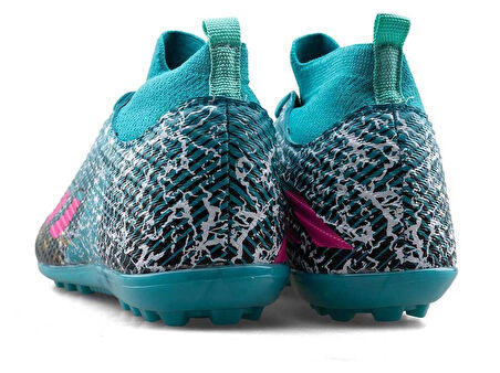 SPORTAÇ 102 Genç Halı Saha Futbol Ayakkabı PETROL YEŞİL_FUŞYA_SİYAH