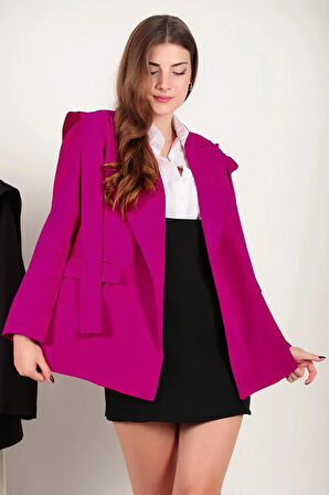 Zaven Omzu Kuşaklı Blazer Ceket TNS-4395