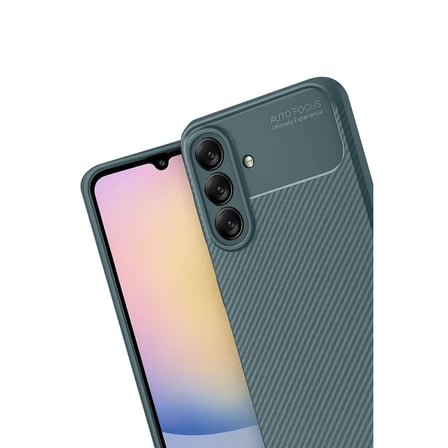 Samsung Galaxy A17 5G Auto Focus Karbon Kapak - Koyu Yeşil
