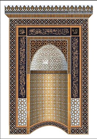 Armada Çini 180x290 KS-77 Çinili Mescit Mihrap Cami Mihrapları