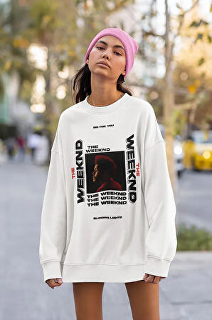 The Weeknd Die For You Baskılı Unisex Oversize Sweatshirt