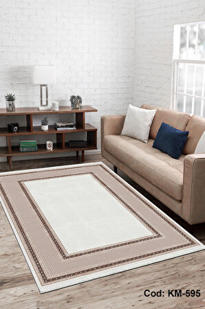 Pamuk Dokuma Taban Kaymaz Yıkanabilir Klasik Desenli  Salon Halısı Mutfak Halısı Koridor Halısı