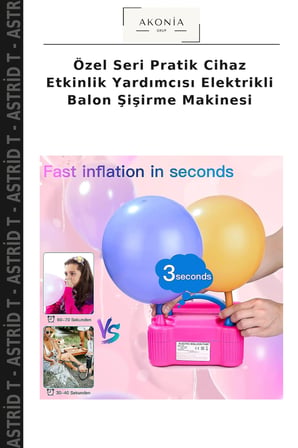 Özel Seri Pratik Cihaz Etkinlik Yardımcısı Elektrikli Balon Şişirme Makinesi