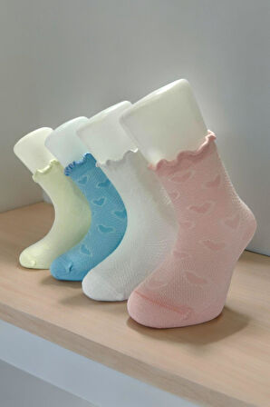 8 Çift Burun Dikişsiz Fırfırlı Kız Çocuk Soket