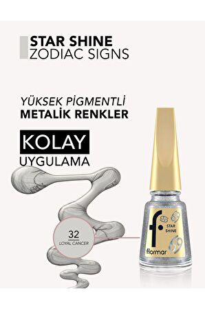 Flormar Yengeç Burcu - Star Shine Yüksek Pigmentli & Parlak Bitişli Metalik Oje