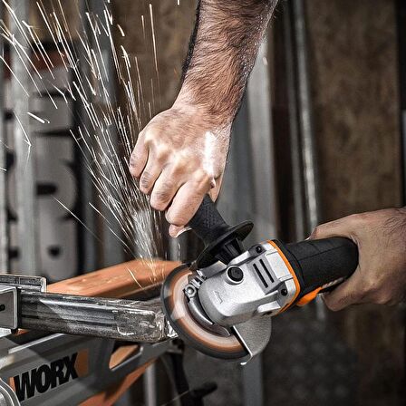 WORX WX800 20Volt 2.0 Ah. Li-ion Çift Akülü 115mm Profesyonel Şarjlı Avuç Taşlama 