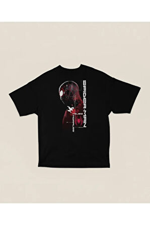 Morales Miles Spider-Man Baskılı Unisex Oversize Marvel Tişört