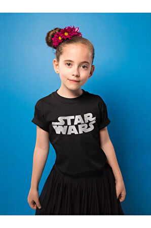 Star Wars Baskılı Unisex Yıldız Savaşları Film Çocuk Tişört (1-12 Yaş)