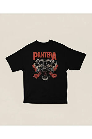 Mouth For War Pantera Baskılı Unisex Oversize Rock Metal Tişört
