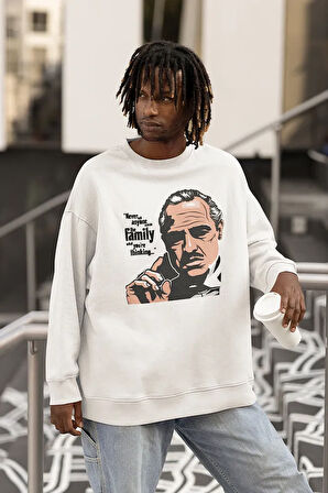 The Godfather Baskılı Unisex Oversize Film Sweatshirt