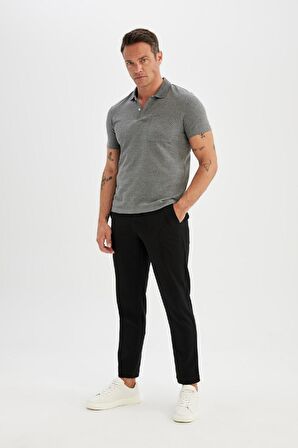 DeFacto Slim Fit Kısa Kollu Polo Tişört D0031AX24SMGR210
