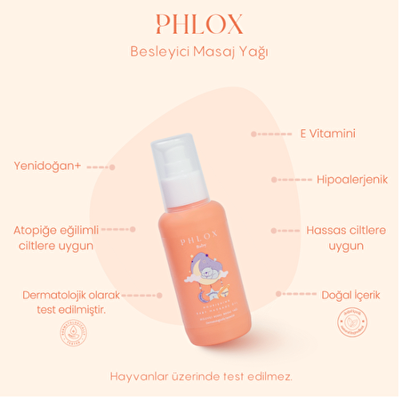 Phlox Baby Besleyici Masaj Yağı 100 ml