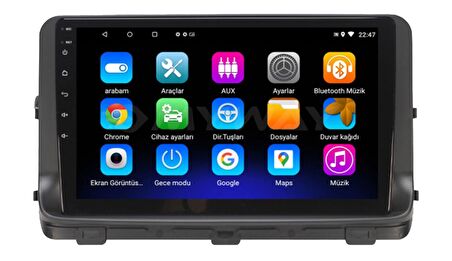 Kia Ceed (2019-2020) Uyumlu Android Multimedya Sistemi – 4 Çekirdek İşlemci, 4GB RAM, 64GB Hafıza, CarPlay & Android Auto, Geri Görüş Kamerası