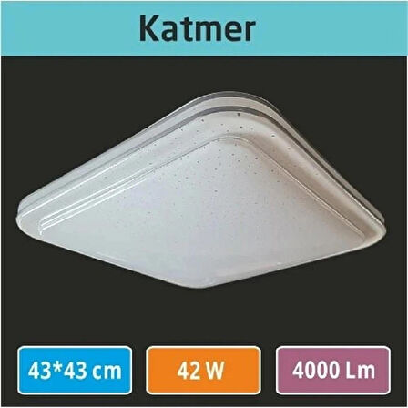  43x43 Katmer Kapak Sıva Üstü Led Armatür Dekaratif Tavan Armatür 42w