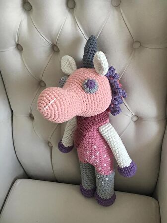 PEMBE UNICORN ÖRGÜ OYUNCAK