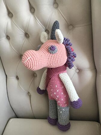 PEMBE UNICORN ÖRGÜ OYUNCAK