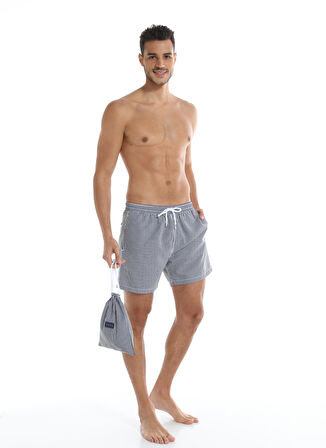 Whitefin Lacivert Erkek Slim Fit Şort Mayo 1003