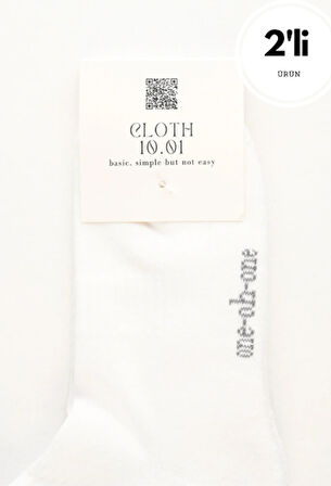 Cloth 2'li Paket Pamuklu Uzun Spor Çorap (TENİS ÇORABI)