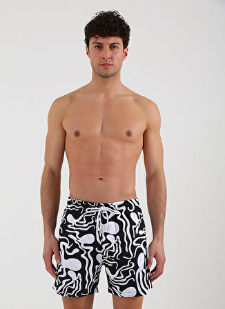Whitefin Siyah Erkek Slim Fit Şort Mayo 1037