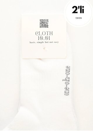 Cloth 2'li Paket Pamuklu Kısa Spor Çorap (TENİS ÇORABI)