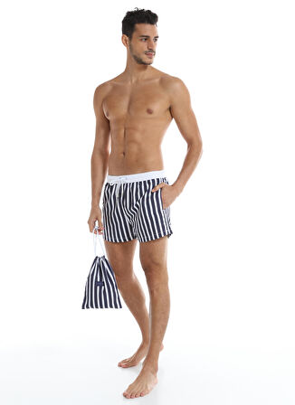 Whitefin Lacivert Erkek Slim Fit Şort Mayo 1040