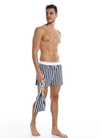 Whitefin Lacivert Erkek Slim Fit Şort Mayo 1040
