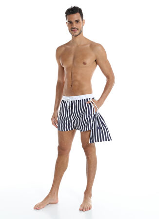 Whitefin Lacivert Erkek Slim Fit Şort Mayo 1040